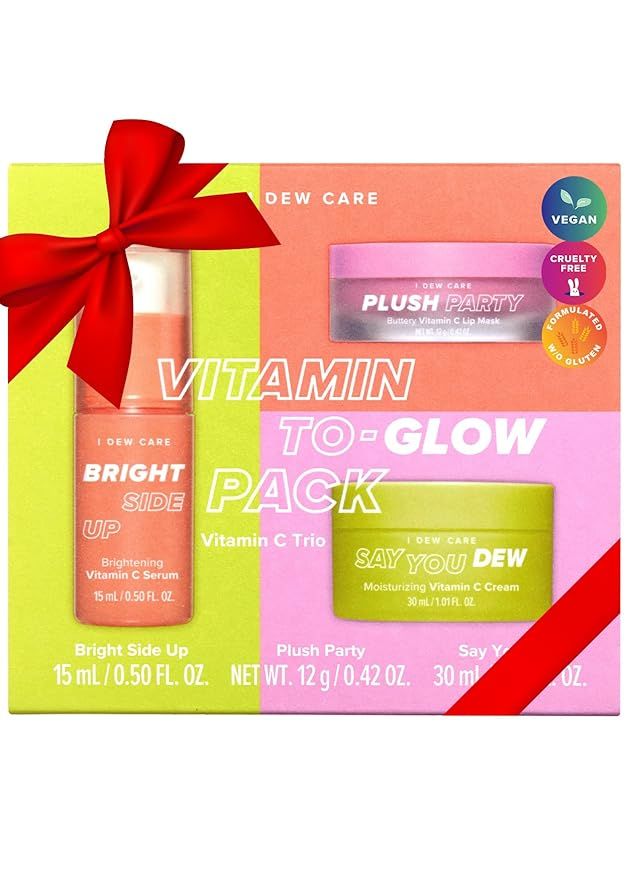 I Dew Care Skincare Set - Vitamin To Glow Pack | Serum, Cream, Lip Mask, Illuminating Vitamin C T... | Amazon (US)