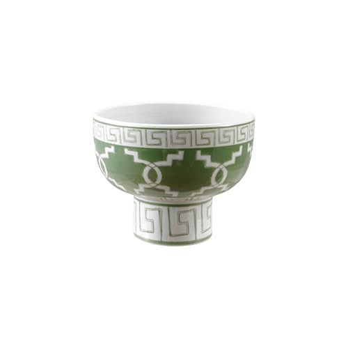 Amazon.com | Creative Co-Op Stoneware Footed Round Elevated Decorative Bowl, Green and White: Sal... | Amazon (US)