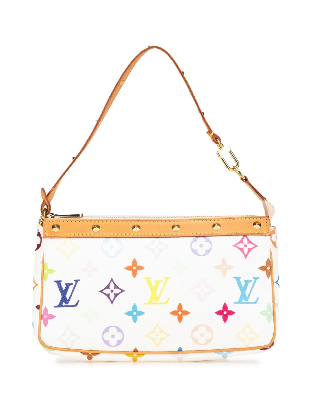 Louis Vuitton Pre-Owned 2003 Monogram Multicolore Pochette Accessoires Shoulder Bag | White | FAR... | Farfetch Global