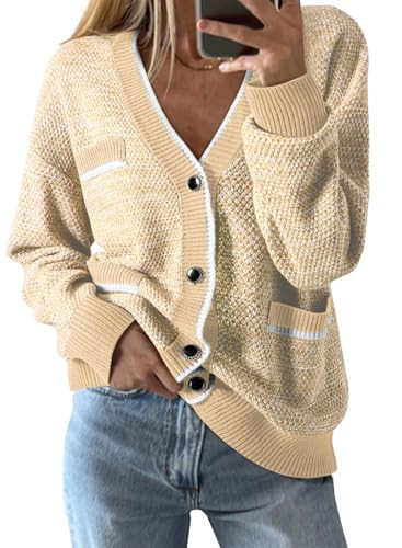 Dokotoo Cardigan Sweaters for Women Classy Outfits Front Button Down Womens Cardigan with Pockets... | Amazon (US)