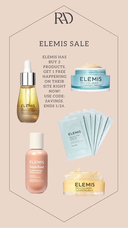 I love my Elemis products so much and right now they’re running an incredible sale that’s buy 2 full size products and get a third free! Use code SAVINGS at checkout!!

#Elemis

#LTKsalealert #LTKbeauty