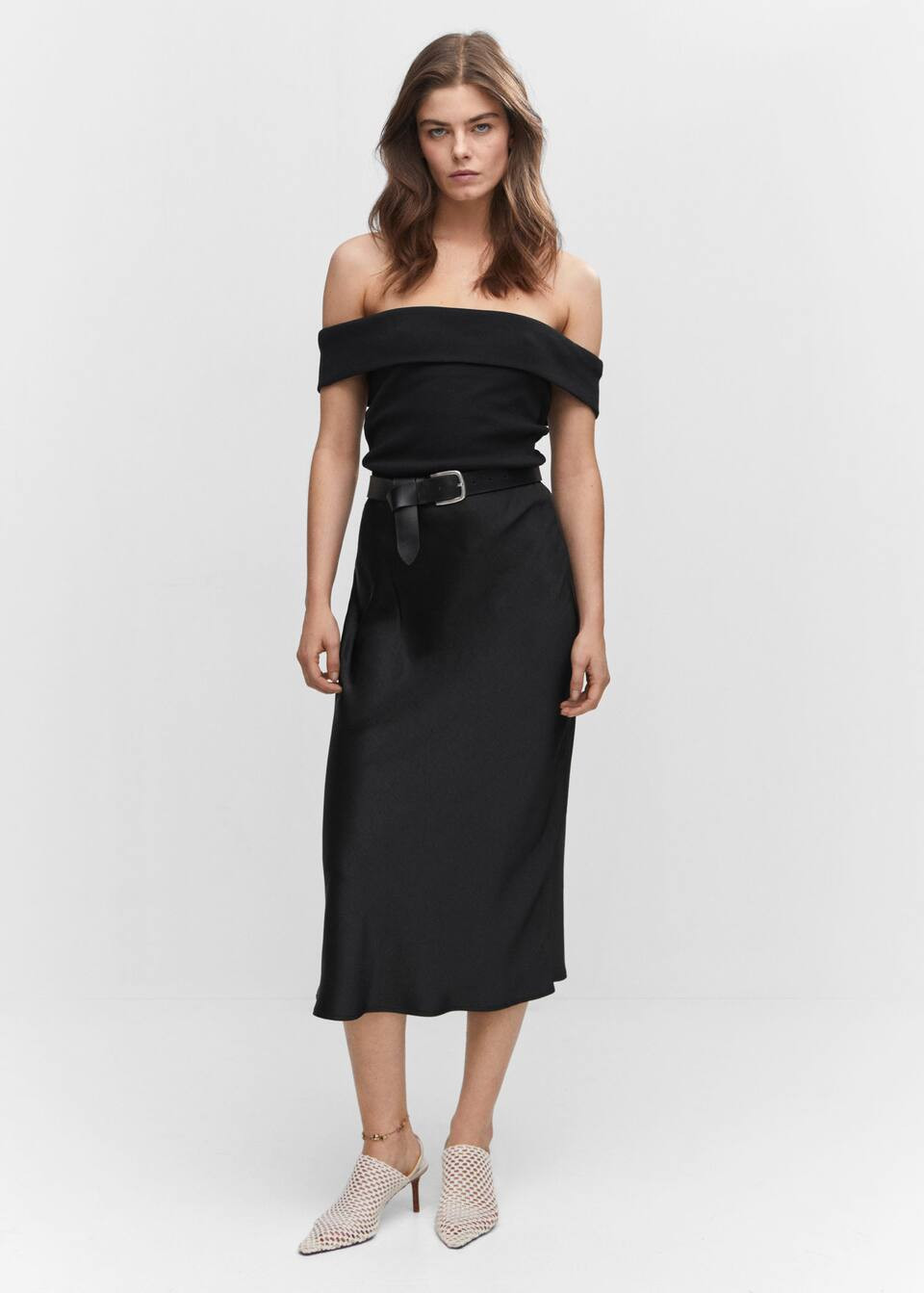 Off-shoulder top -  Women | Mango United Kingdom | MANGO (UK)