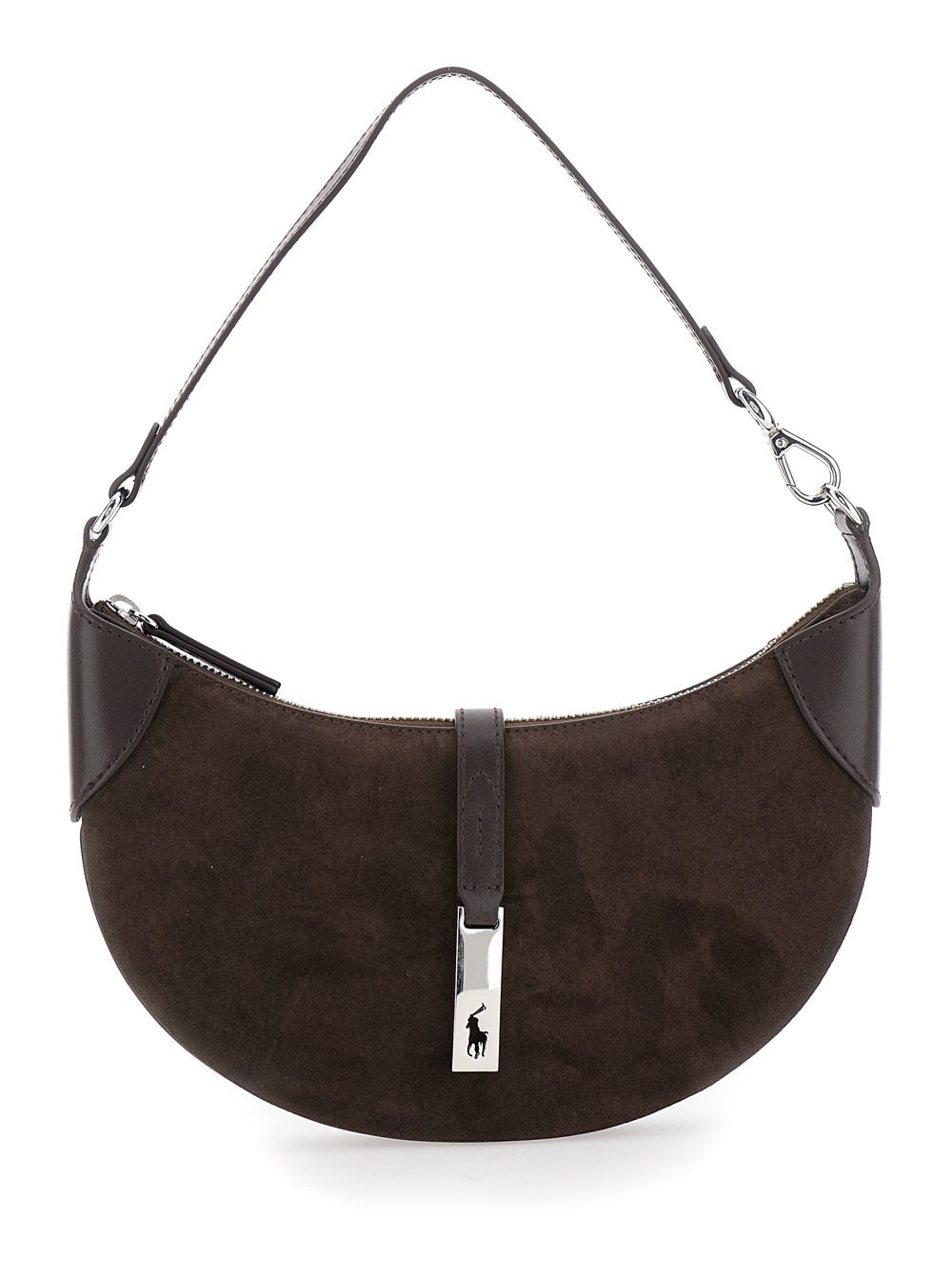 Polo Ralph Lauren Brown Shoulder Bag With Adjustable Closure And Logo Plaque On The Front In Suede Woman | Italist.com US