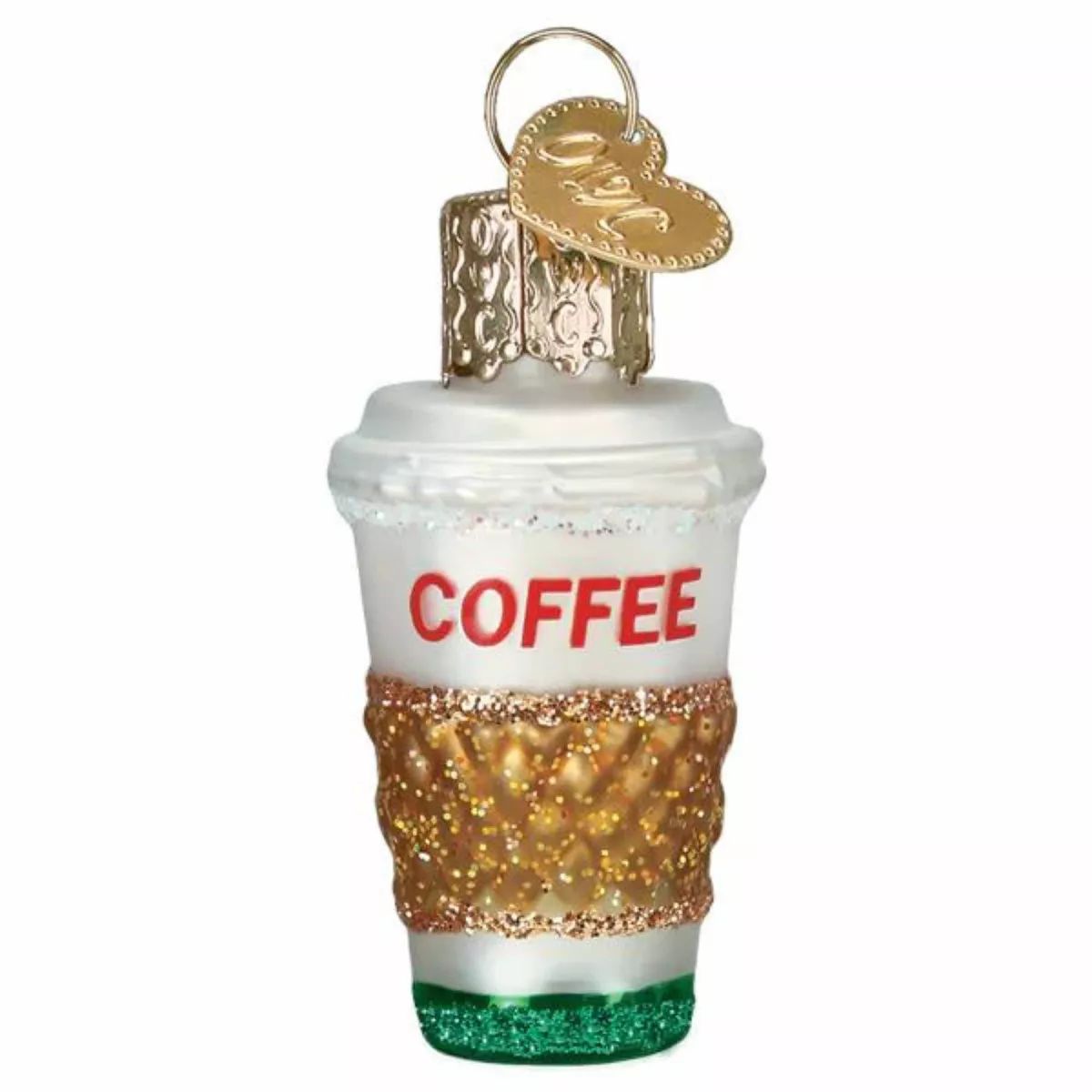 Old World Christmas Mini Coffee To Go  -  One Glass Ornament 2.0 Inches -  Ornament Cup Wrap Drin... | Target