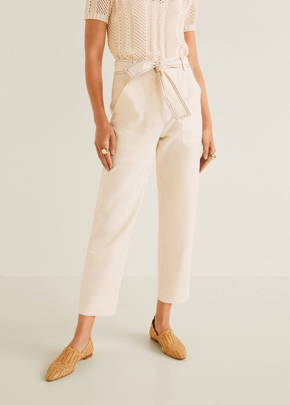 Straight cotton pants | MANGO (US)