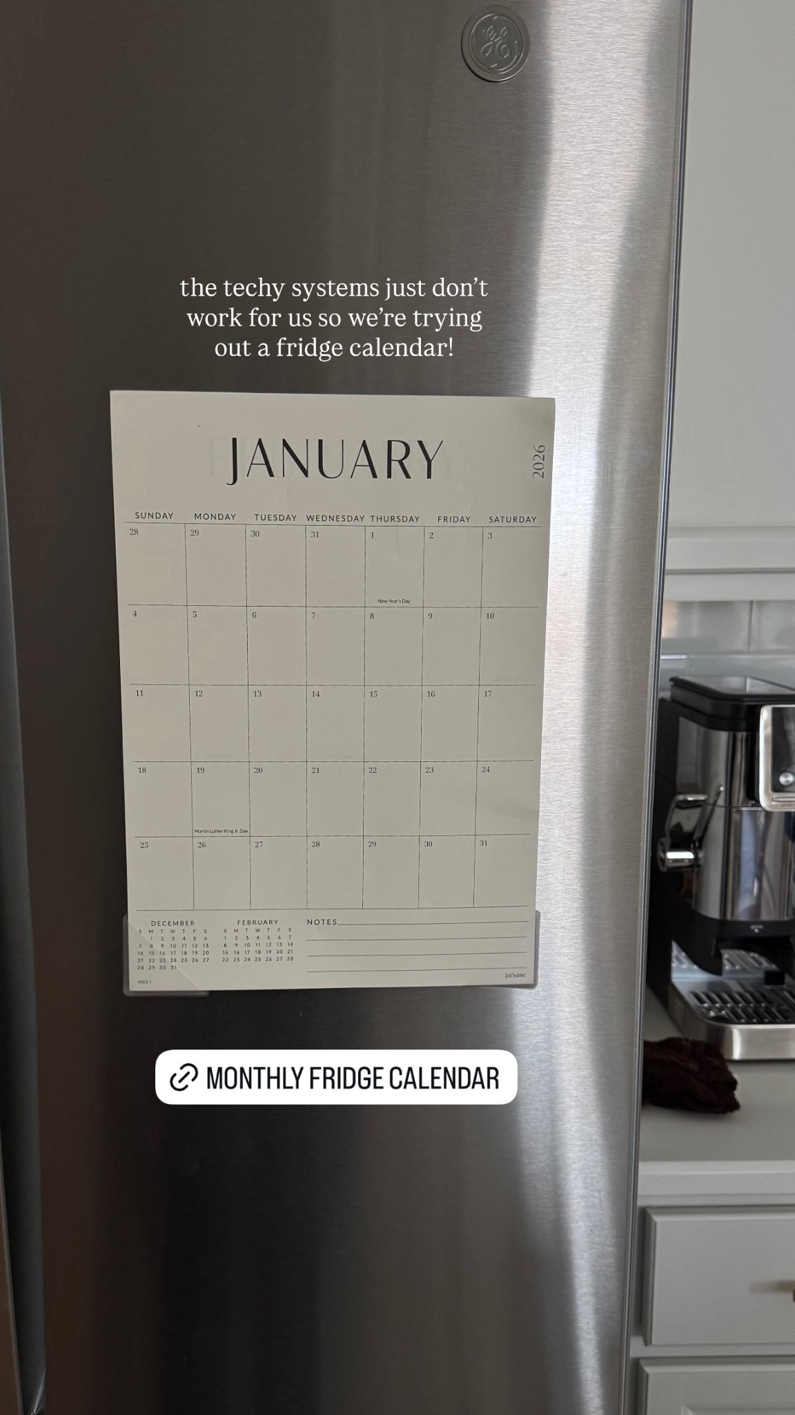 Aesthetic fridge calendar 

#LTKmorningroutine #LTKdayinmylife #LTKmomlife