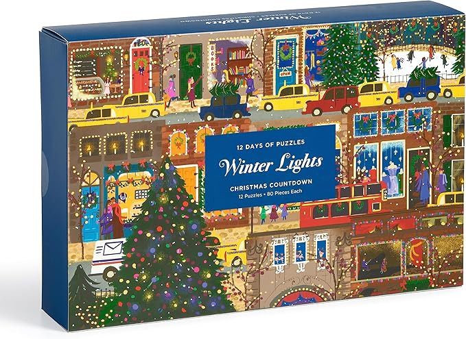 Galison Winter Lights Christmas Countdown – 12 Days of Puzzles Featuring Images of Winter City ... | Amazon (US)