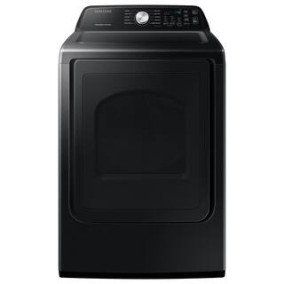 Samsung 7.4 cu. ft. Vented Electric Dryer with Sensor Dry in Brushed Black DVE45T3400V - The Home... | The Home Depot