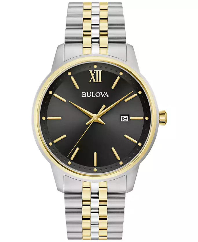 Men's Classic Two-Tone Stainless Steel Bracelet Watch 41mm | Macy's