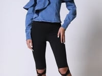 PRETTY GIRL PROBLEMS DENIM BLOUSE | AKIRA