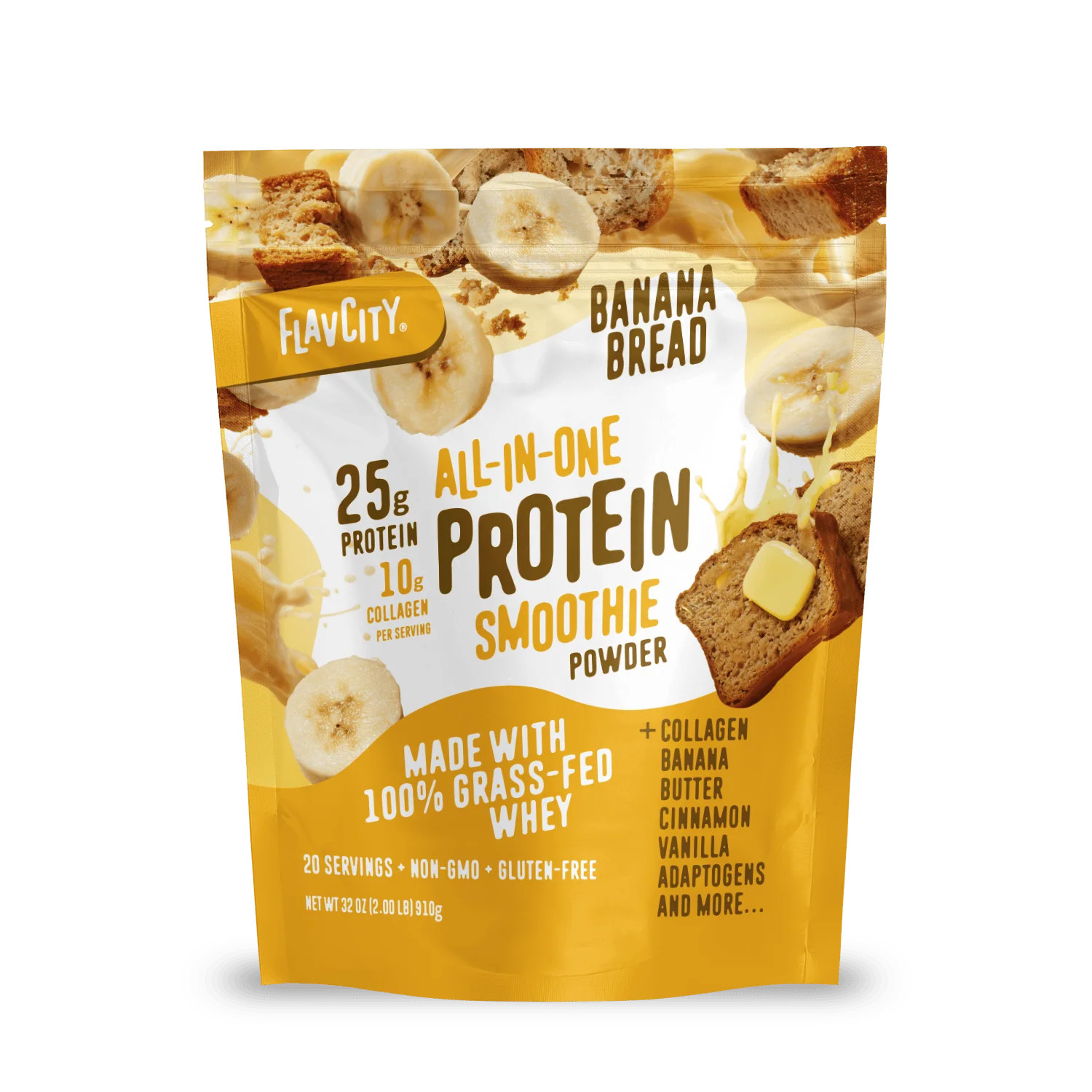 Banana Bread Protein Smoothie Powder | FlavCity | FlavCity