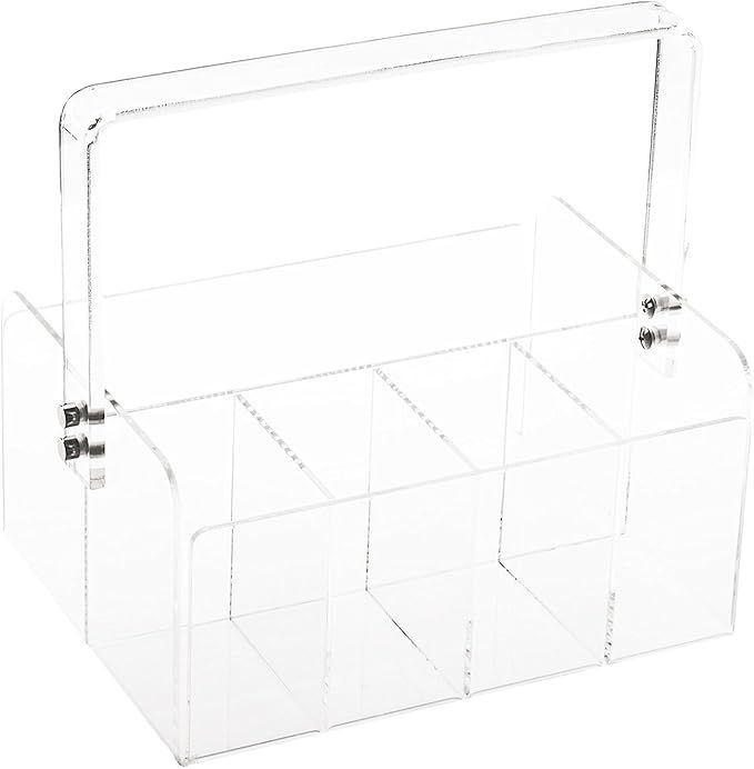 Huang Acrylic Portable Silverware Caddy, Clear | Amazon (US)