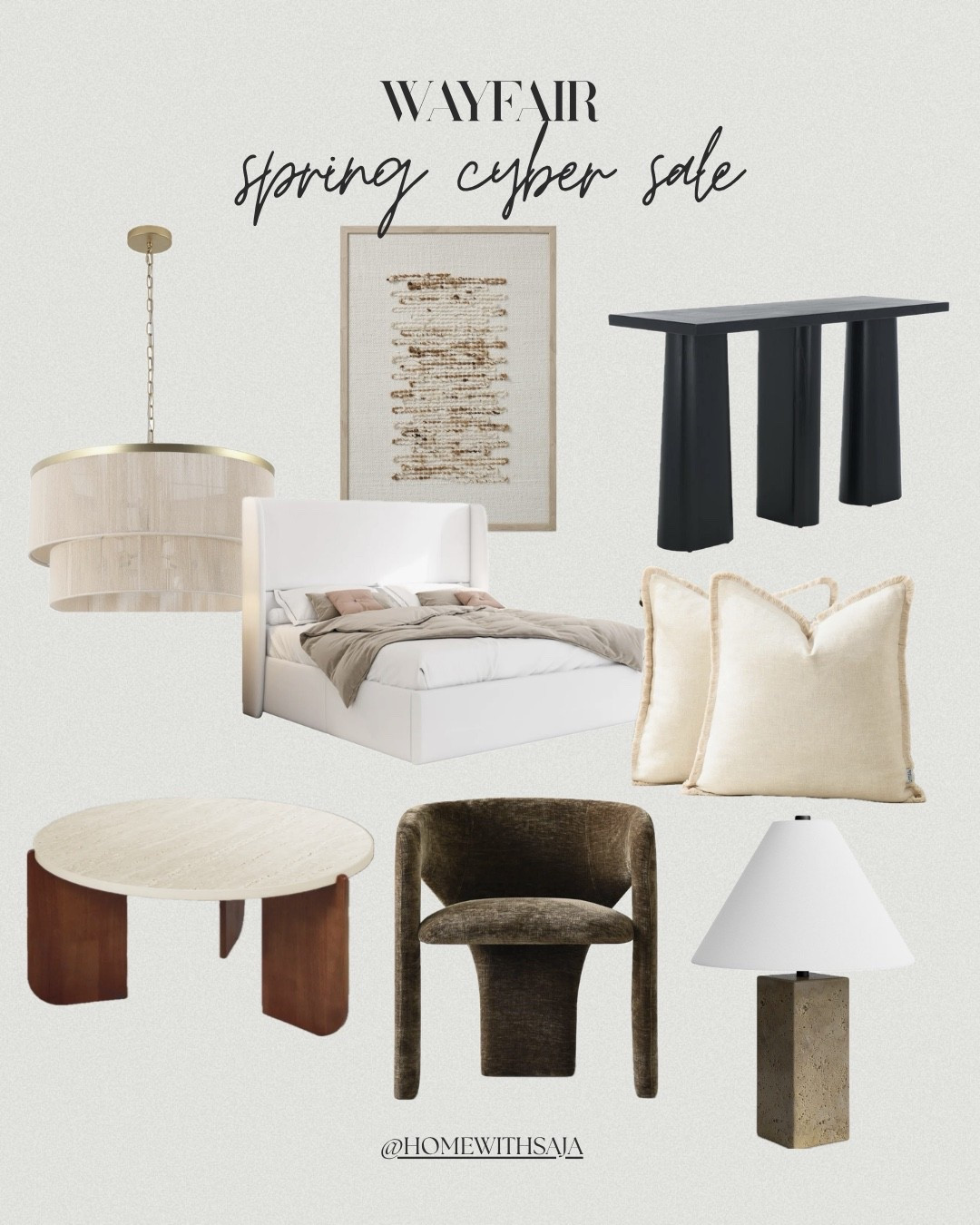 Wayfair Spring Cyber Sale @Wayfair 

coffee table, modern lighting, travertine table lamp, console table, platform bed with storage, linen pillow covers, artwork, textured velvet accent dining chair, bedroom, living room, cozy modern home, organic modern, Wayfair home finds 

#LTKSaleAlert #LTKHome