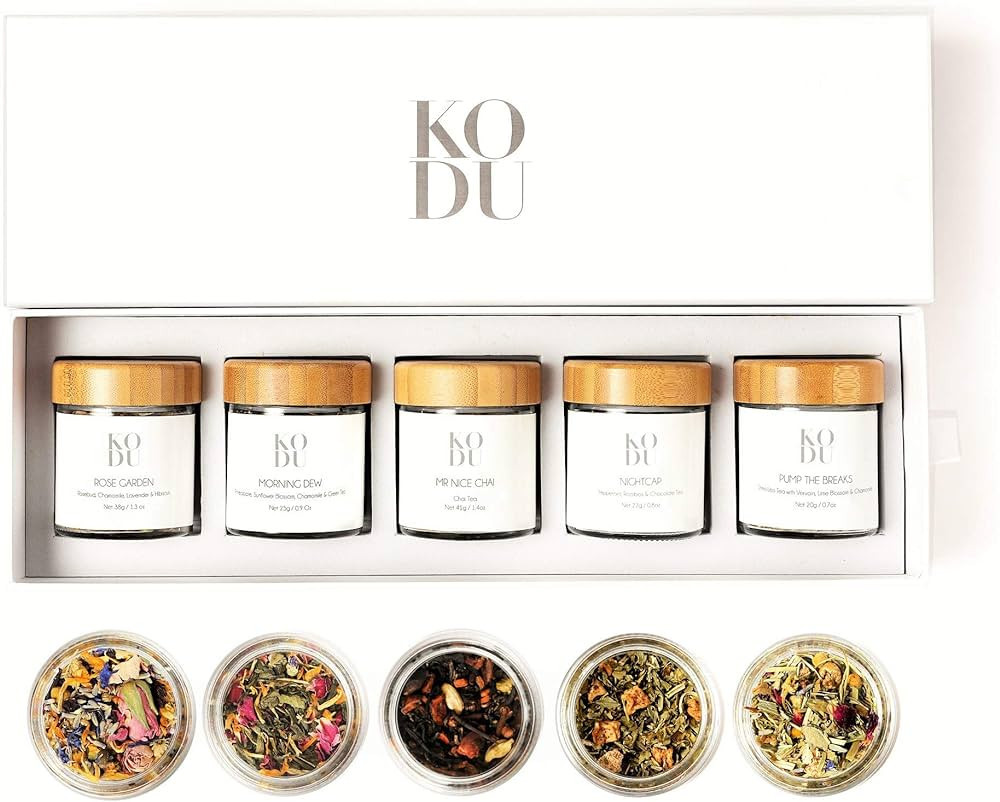 KODU Tea Lovers Gift Set | Loose Leaf Tea Gift Set | Chai & Herbal Tea Variety Pack For Gourmet T... | Amazon (US)