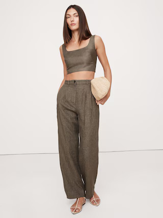 Soho High-Rise Wide-Leg Linen Pant | Banana Republic (US)