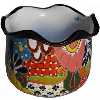 TalaMex Aranza Mexican Colors Talavera Ceramic Garden Pot | Wayfair North America