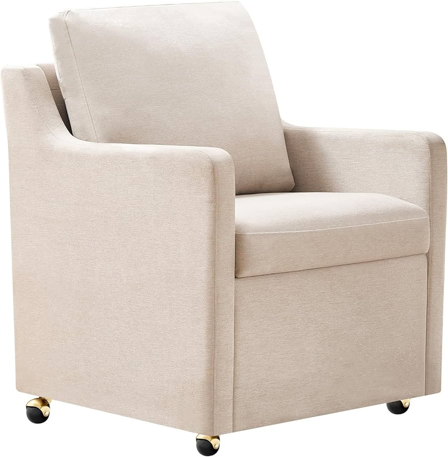 Modern Linen Swivel Accent Chair, Arm Chair with Storage | Amazon (US)