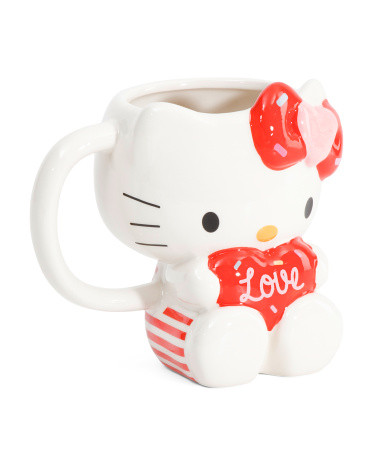 Hello Kitty Holding Heart Ceramic 3d Sculpted Mug | TJ Maxx