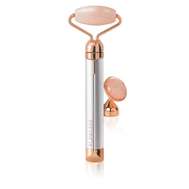 Finishing Touch Flawless Contour, Micro Vibrating Rose Quartz Facial Roller with Under Eye Stone,... | Walmart (US)