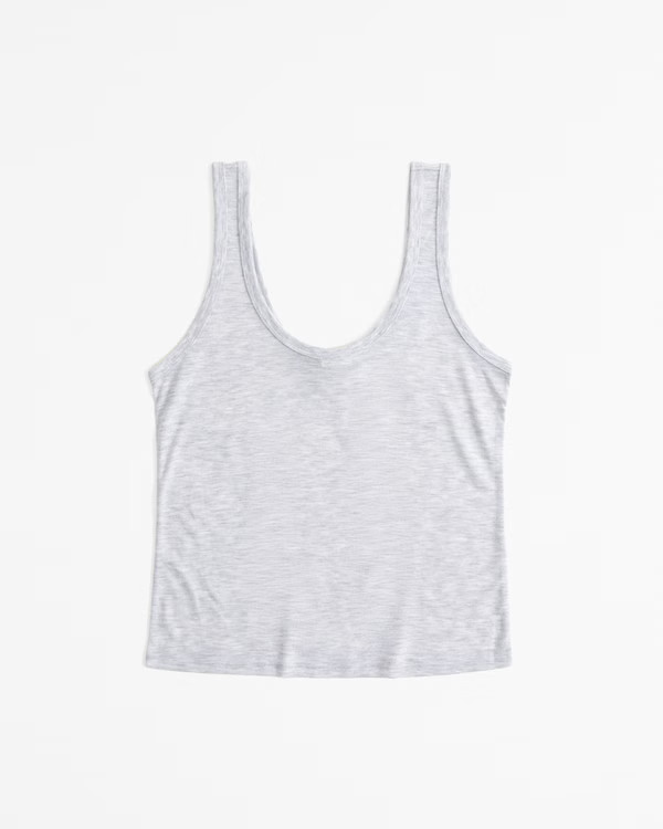 Women's Sheer Jersey Scoopneck Tank | Women's Tops | Abercrombie.com | Abercrombie & Fitch (US)
