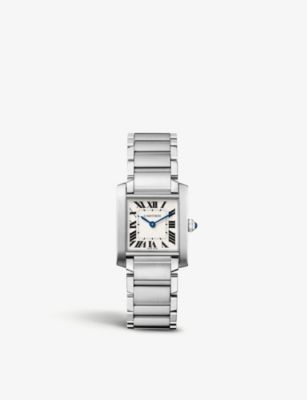 CRWSTA0005 Tank Francaise stainless-steel quartz watch | Selfridges