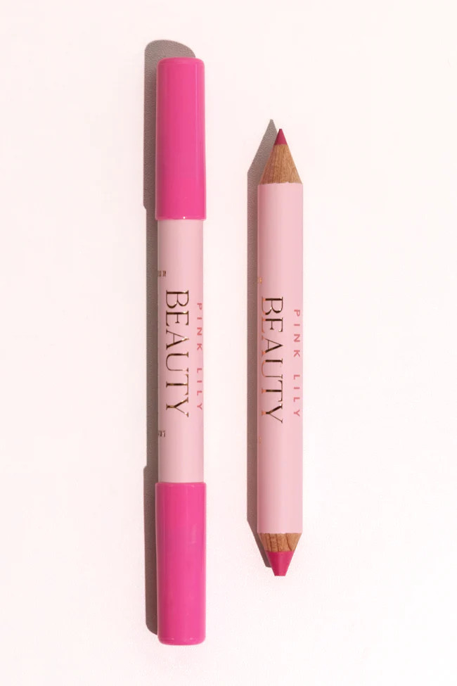 Pink Lily Beauty Double Bloom Dual Lipstick and Lip Liner - Candy Rose | Pink Lily