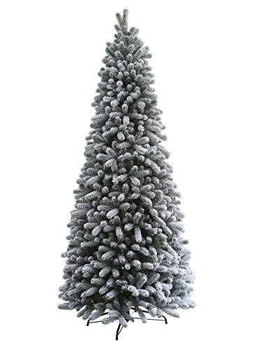 KING OF CHRISTMAS 10 Foot Slim Pre-Lit King Flock Quick-Shape Artificial Christmas Tree With 850 War | Amazon (US)
