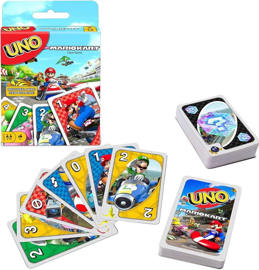 ​UNO Mario Kart Card Game for Kids, Adults, Family and Game Night with Special Rule for 2-10 Pl... | Amazon (US)