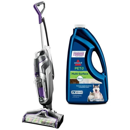 BISSELL® CrossWave® Turbo Pet Pro Multi-Surface Wet-Dry Vacuum 2328 & BISSELL Multi-Surface PET Formula for Crosswave and Spinwave, 64oz, 22951 | Walmart (US)