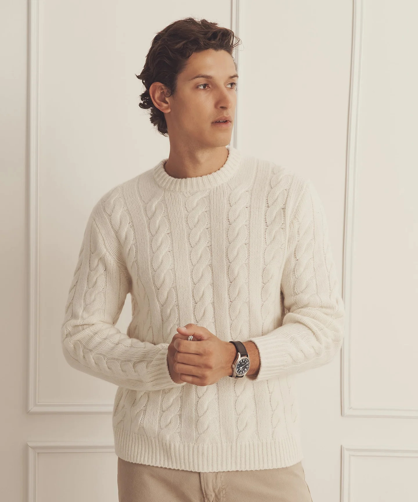 Super Luxe Cashmere Cable Crewneck | NAADAM