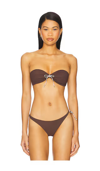 FAITHFULL THE BRAND Bandol Bikini Top in Brown. - size M | Revolve Clothing (Global)