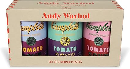 Andy Warhol Soup Cans Shaped Jigsaw Puzzles, Includes Three 100 Piece Puzzles, 5” x 8.25” Eac... | Amazon (US)