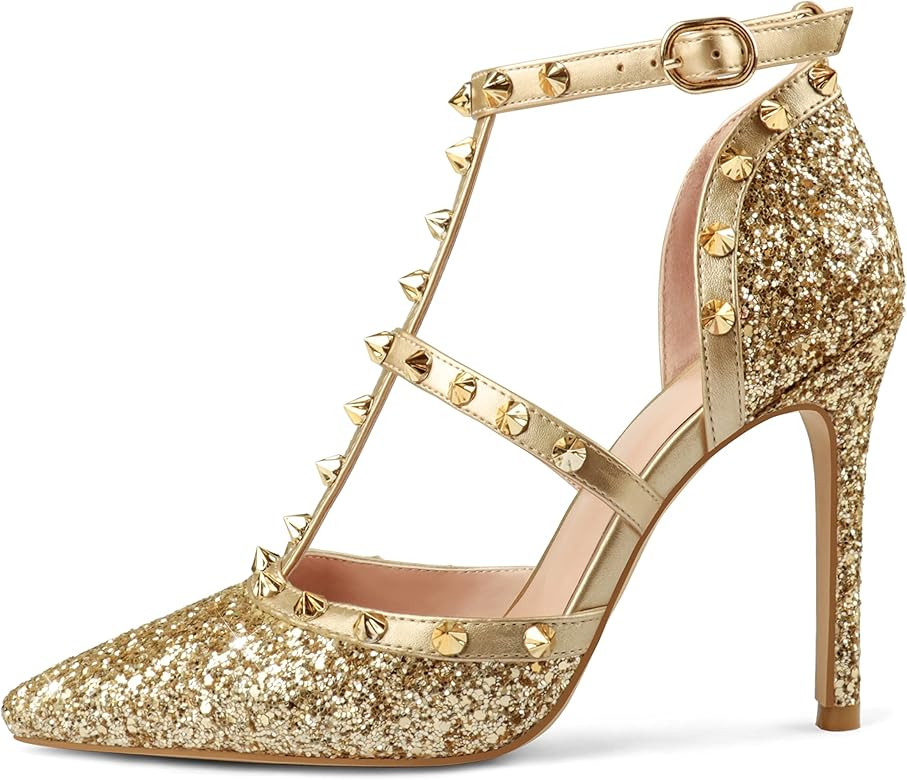 Eithy Women's Slingbacks Mid High Heels Strappy Summer Shoes Pointy Toe Party Daily Wear Evening San | Amazon (US)