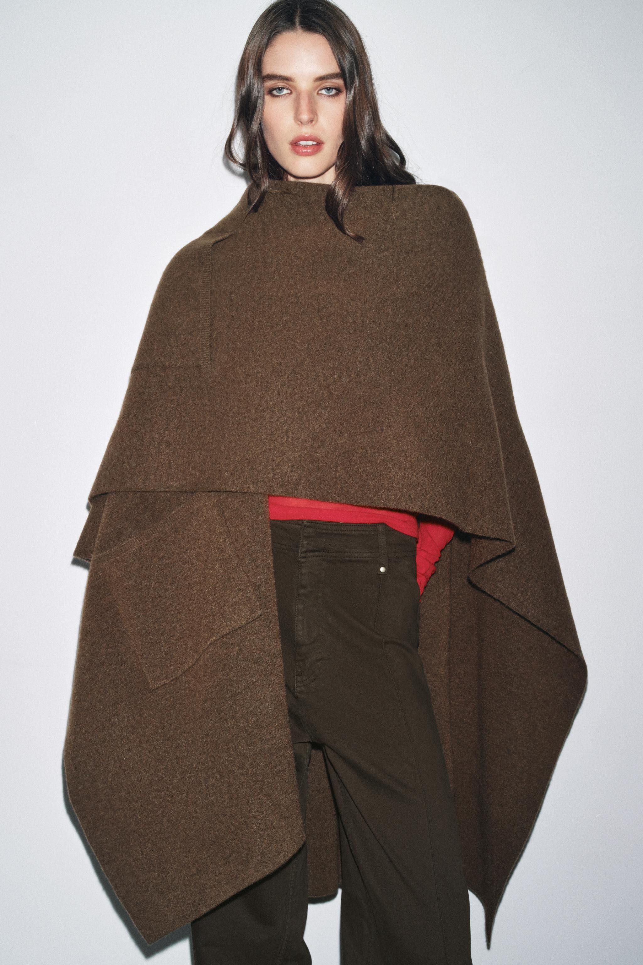 LONG KNIT CAPE | Zara UK