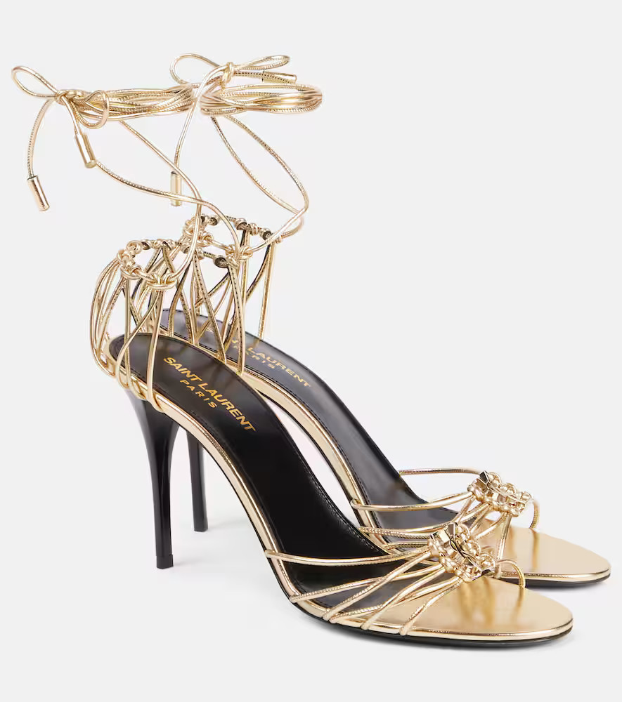 Saint Laurent Babylone 90 leather sandals | Mytheresa (US/CA)