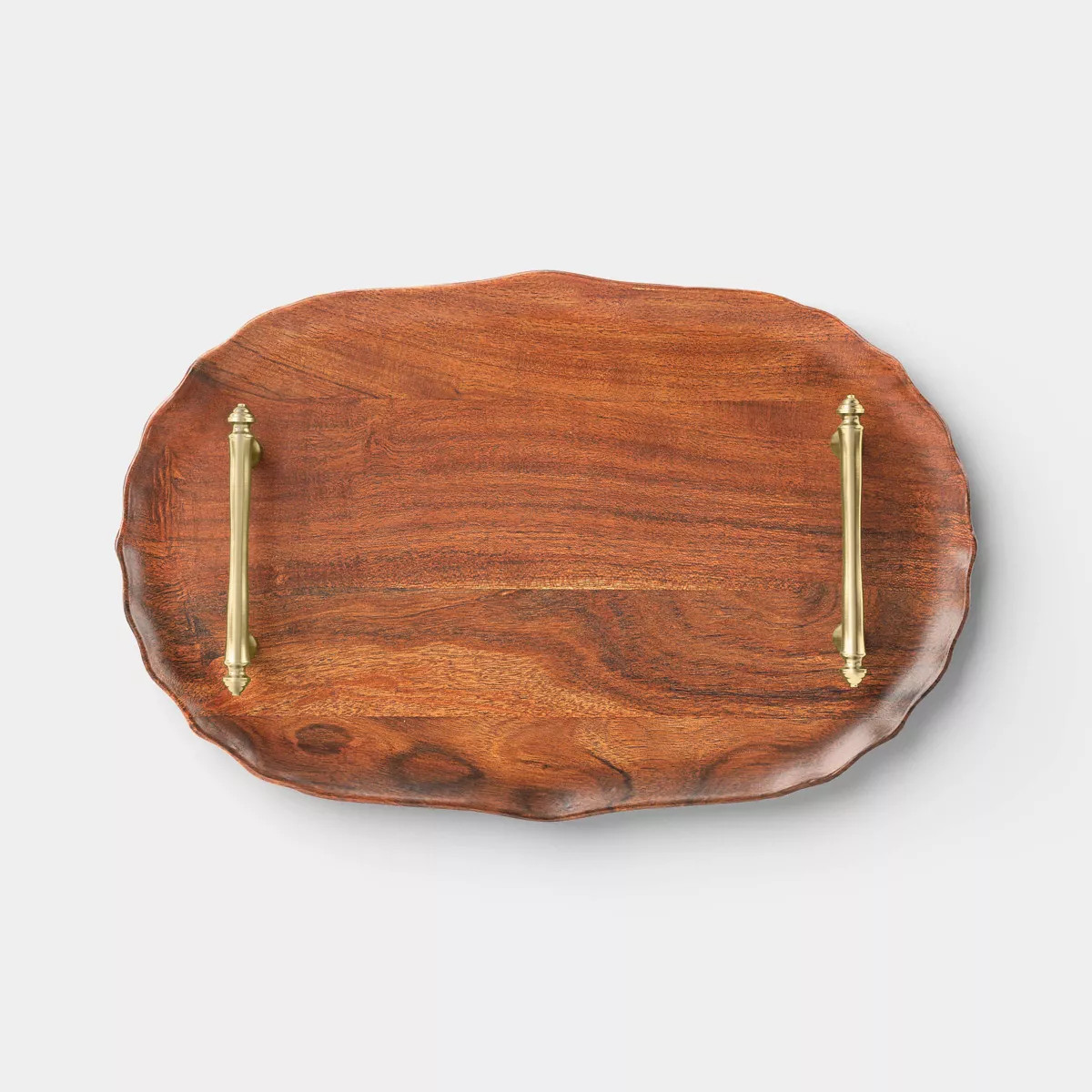 Wood Serve Tray with Gold Handle - Threshold™ | Target