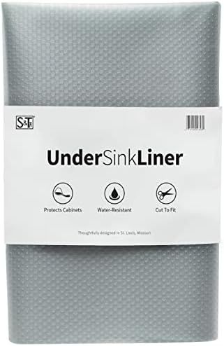 S&T INC. Under Sink Mat, Water-Resistant and Non Adhesive Plastic Shelf Liner, Clear, 24 in. x 48... | Amazon (US)