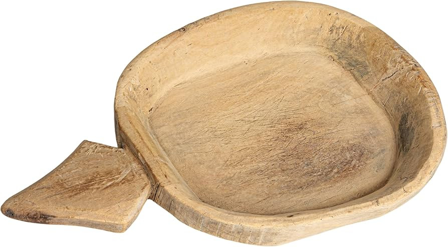 Creative Co-Op Rustic Reclaimed Wood Bowl with Handles, Natural | Amazon (US)