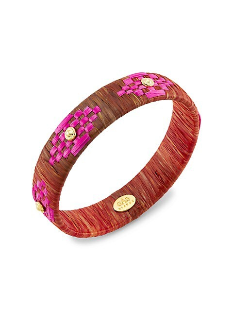 24K Gold-Plated & Raffia Bracelet | Saks Fifth Avenue