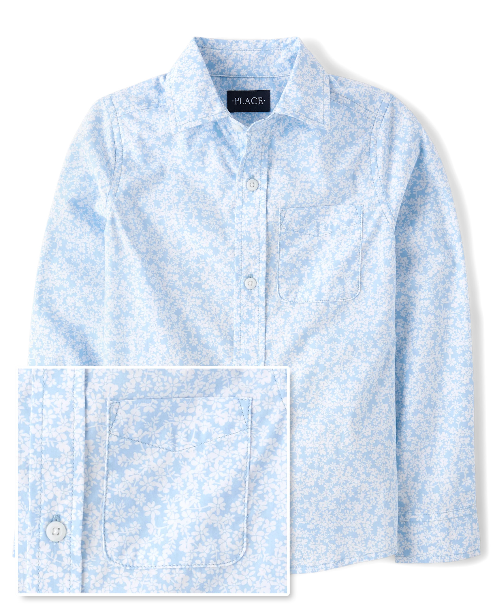 Boys Dad And Me Gingham Poplin Button Up Shirt - whirlwind | The Children's Place