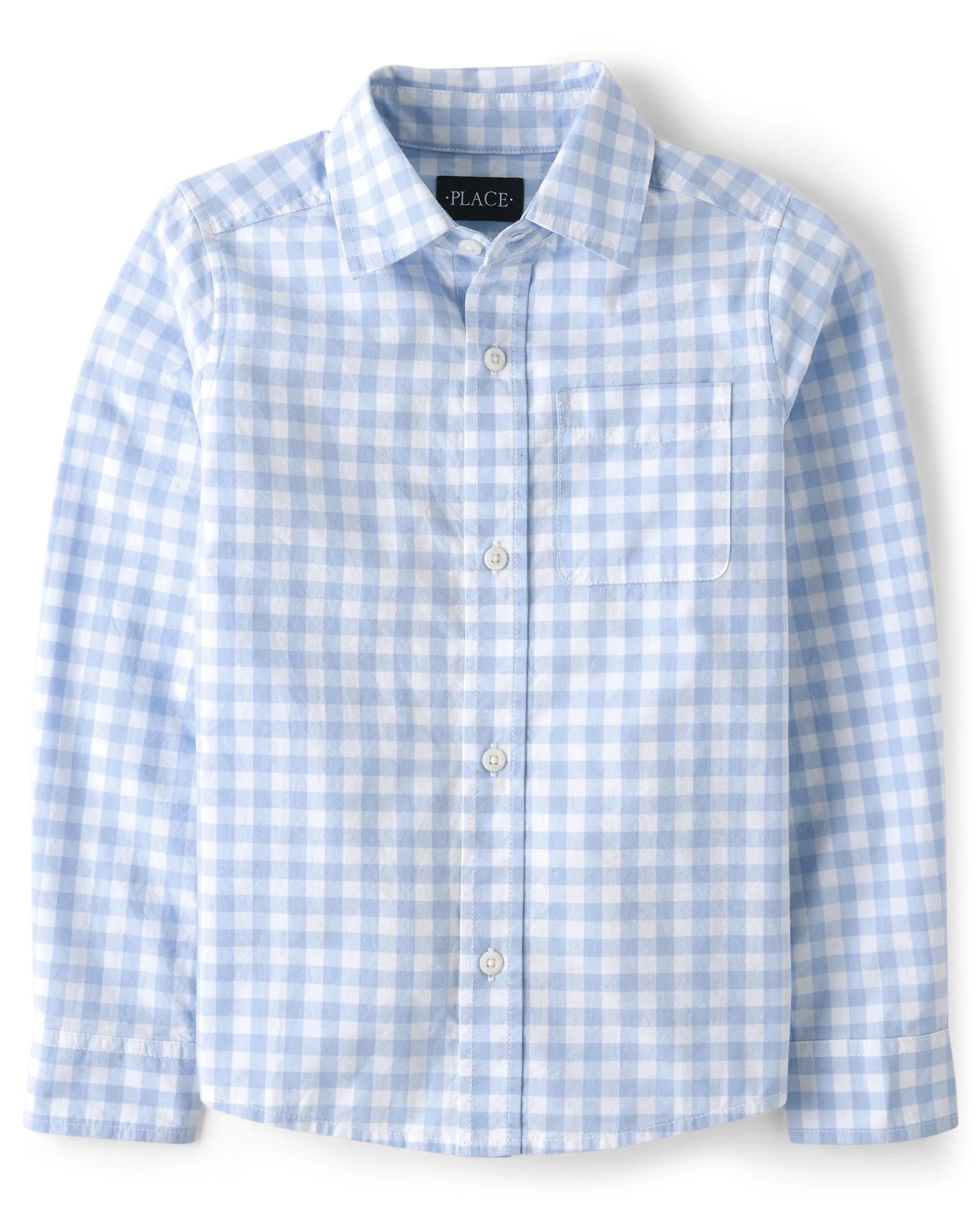 Boys Dad And Me Gingham Poplin Button Up Shirt - whirlwind | The Children's Place