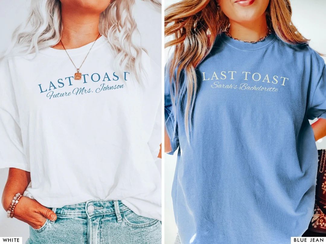 Last Toast on the Coast Bachelorette Party Shirt, Coastal Vibes Comfort Colors T-shirt for Bridal... | Etsy (US)