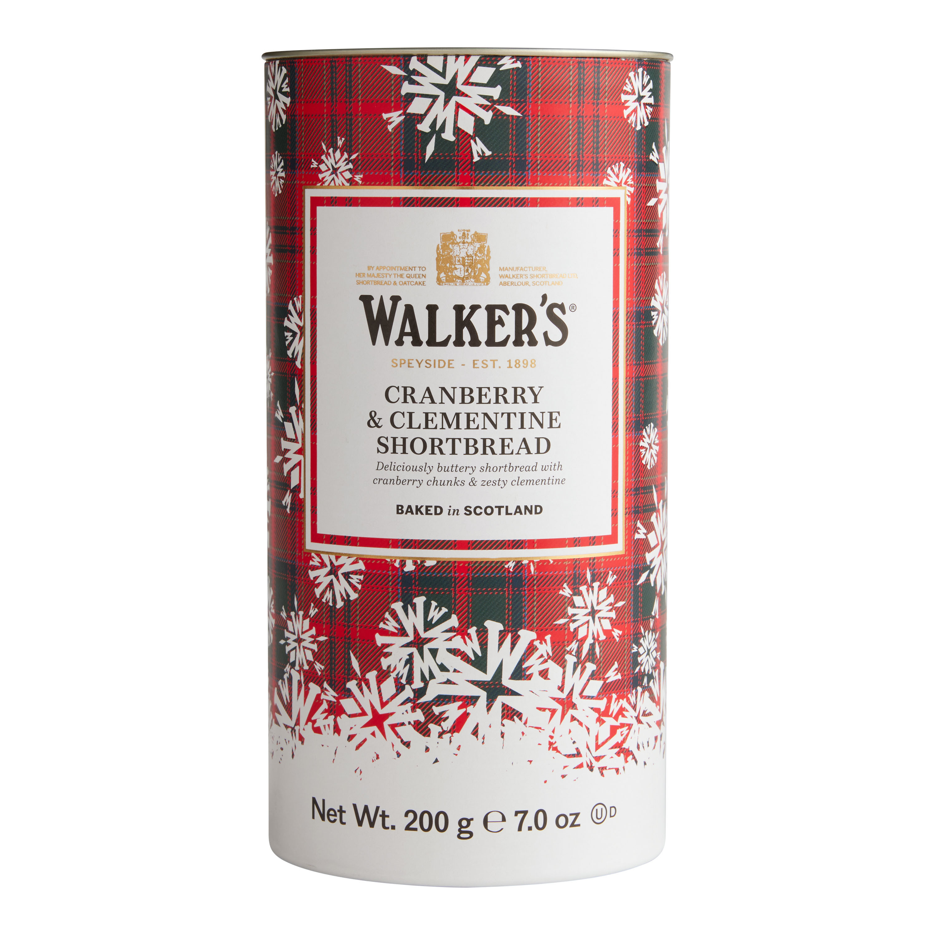 Walker's Cranberry and Clementine Shortbread Tube | World Market