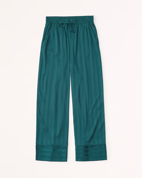 Satin Jacquard Sleep Pant | Abercrombie & Fitch (US)