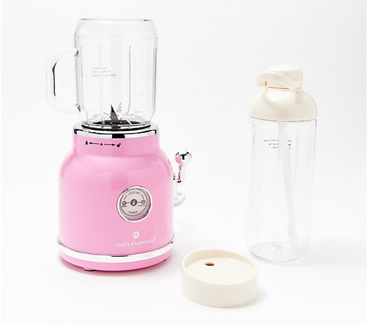 Cook's Essentials Retro Personal Blender w/ Jar & To Go Bottle - QVC.com | QVC