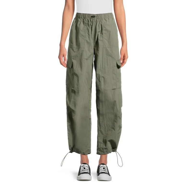 No Boundaries Juniors’ Parachute Pants, Sizes XS-XXXL, 29.5" Inseam | Walmart (US)