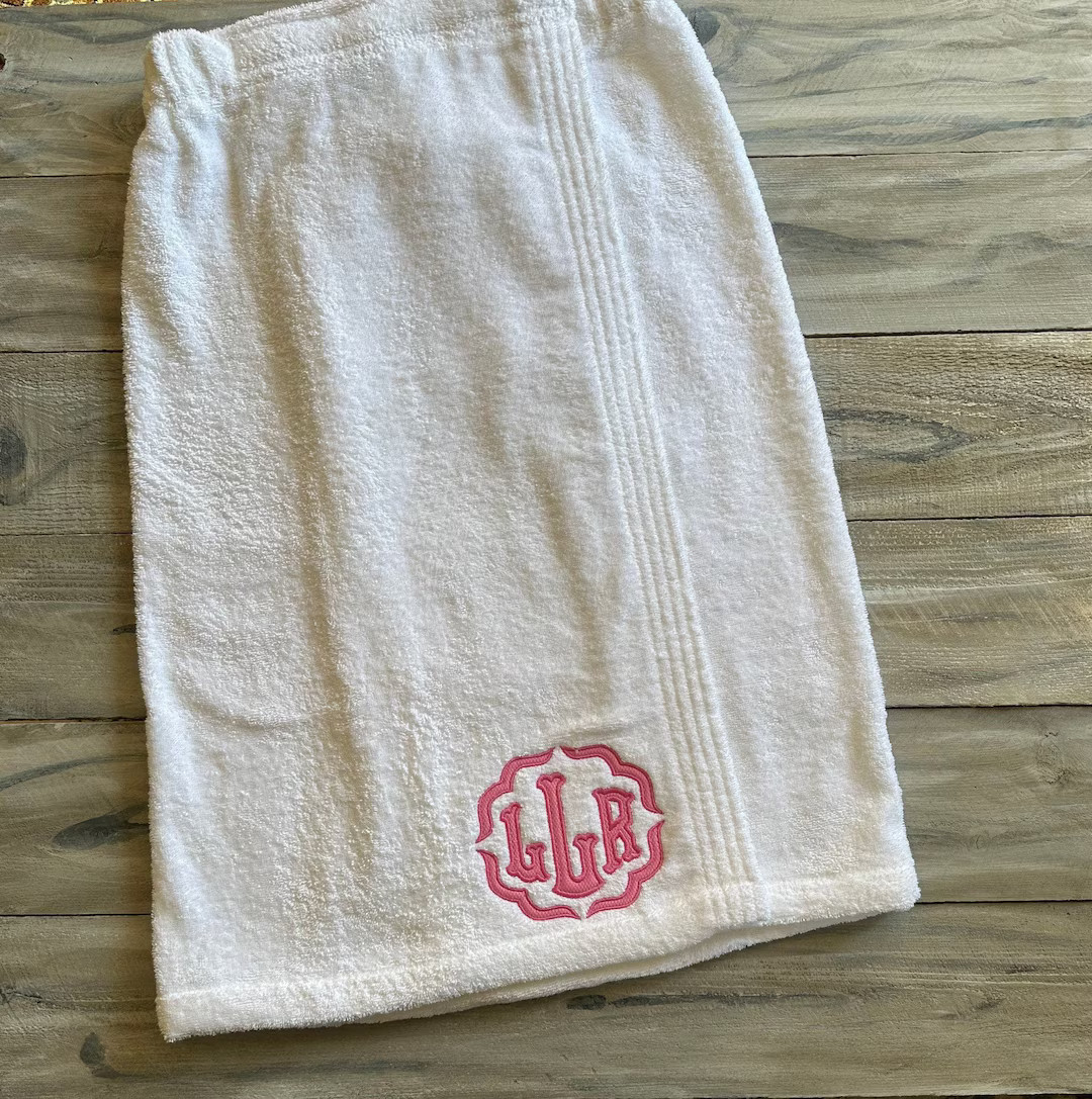 Monogram Towel Wrap Monogram Towel Bath Wrap Monogram Spa - Etsy | Etsy (US)