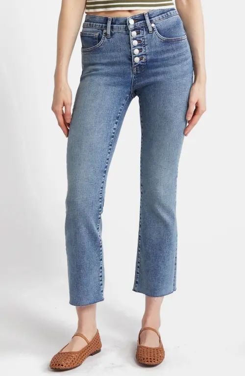 Madewell Kick Out Crop Jeans in Brinton Wash at Nordstrom, Size 32 | Nordstrom