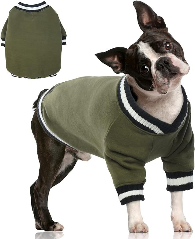 FUAMEY Dog Pullover Sweatshirt，Dog Winter Sweaters Warm Dog Clothes Dog Vest Thick Puppy Pullov... | Amazon (US)