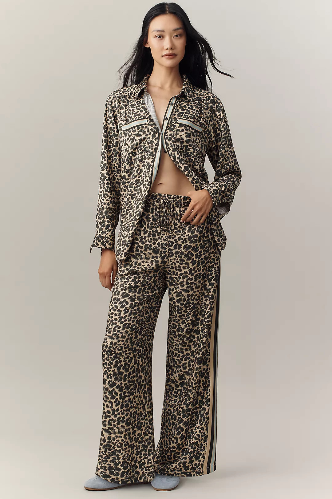 The Brooklin Tie-Front Printed Pull-On Pants by Maeve | Anthropologie (US)